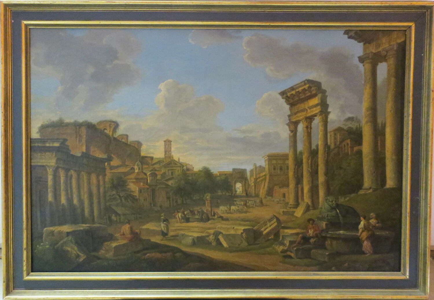Vue du Forum à Rome, Panini, Giovanni Paolo, 2e quart du XVIIIe siècle (Vers 1740) (vers 1740)