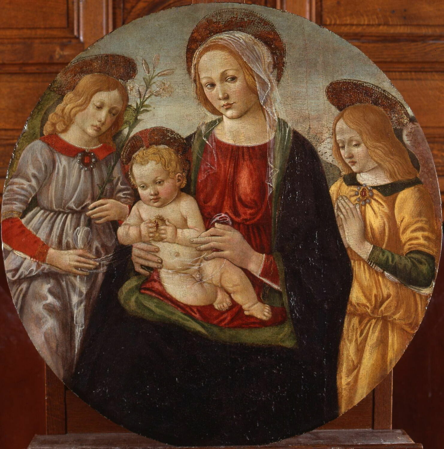 Vierge à l'Enfant et anges, Raffaellino del Garbo, Fin du XVe siècle - début du XVIe siècle (1466 - 1524)
