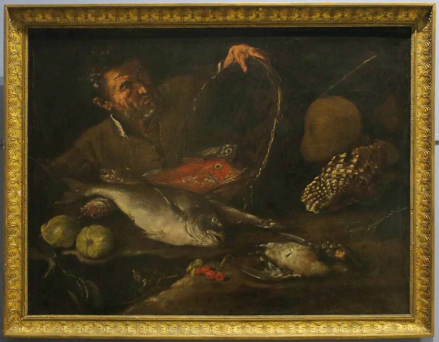 Marchand de poissons, Recco, Giuseppe, 2e moitié du XVIIe siècle (vers 1670 - 1680)