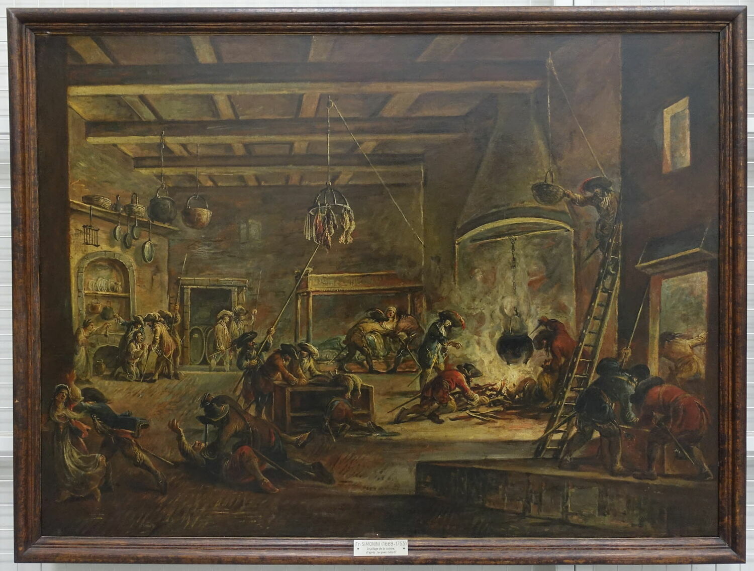 Scène de pillage dans une auberge, Simonini, Francesco, 3e quart du XVIIIe siècle (1756)