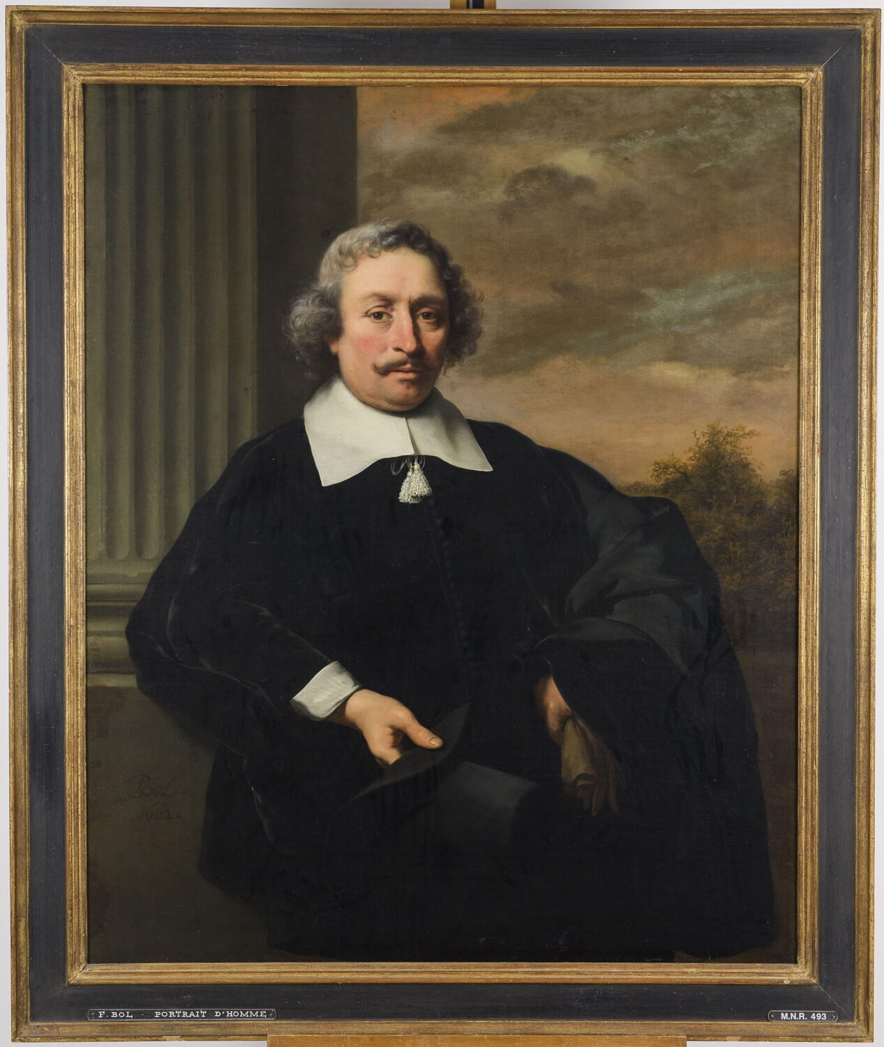 Portrait d'homme tenant un chapeau, Фердинанд Бол, XVII век (1662)