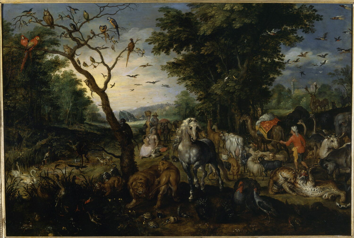Embarquement des animaux dans l'arche de Noé, Brueghel, Jan I, XVIIe siècle (1600 - 1700)