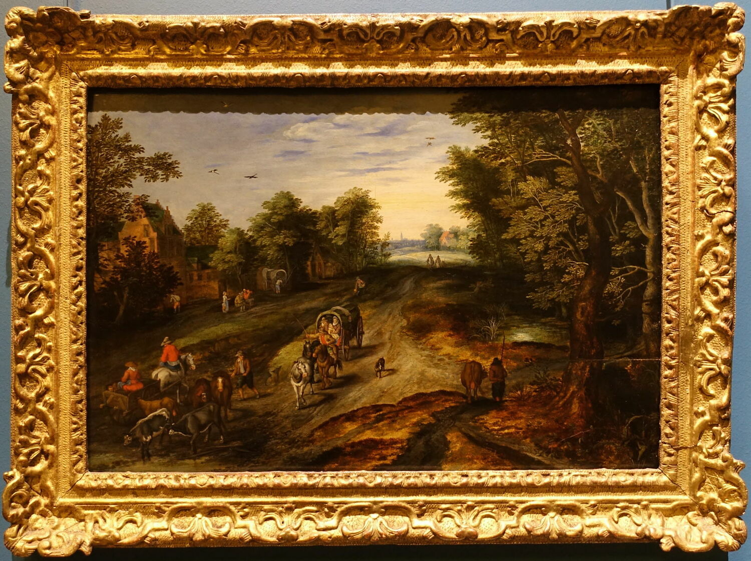 Route de village, Brueghel, Jan I, XVIIe siècle (1600 - 1700)
