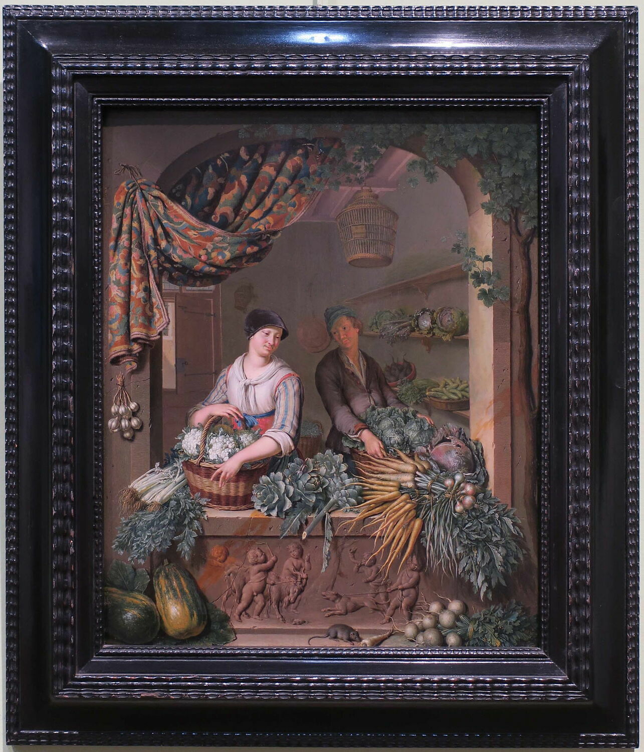 Vendeur de légumes, Mieris, Frans van, XVIIe siècle (1600 - 1700)