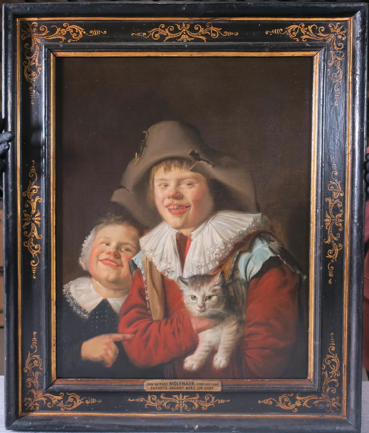 Enfants jouant avec un chat, Ян Минсе Моленар, XVII век (1600–1700)