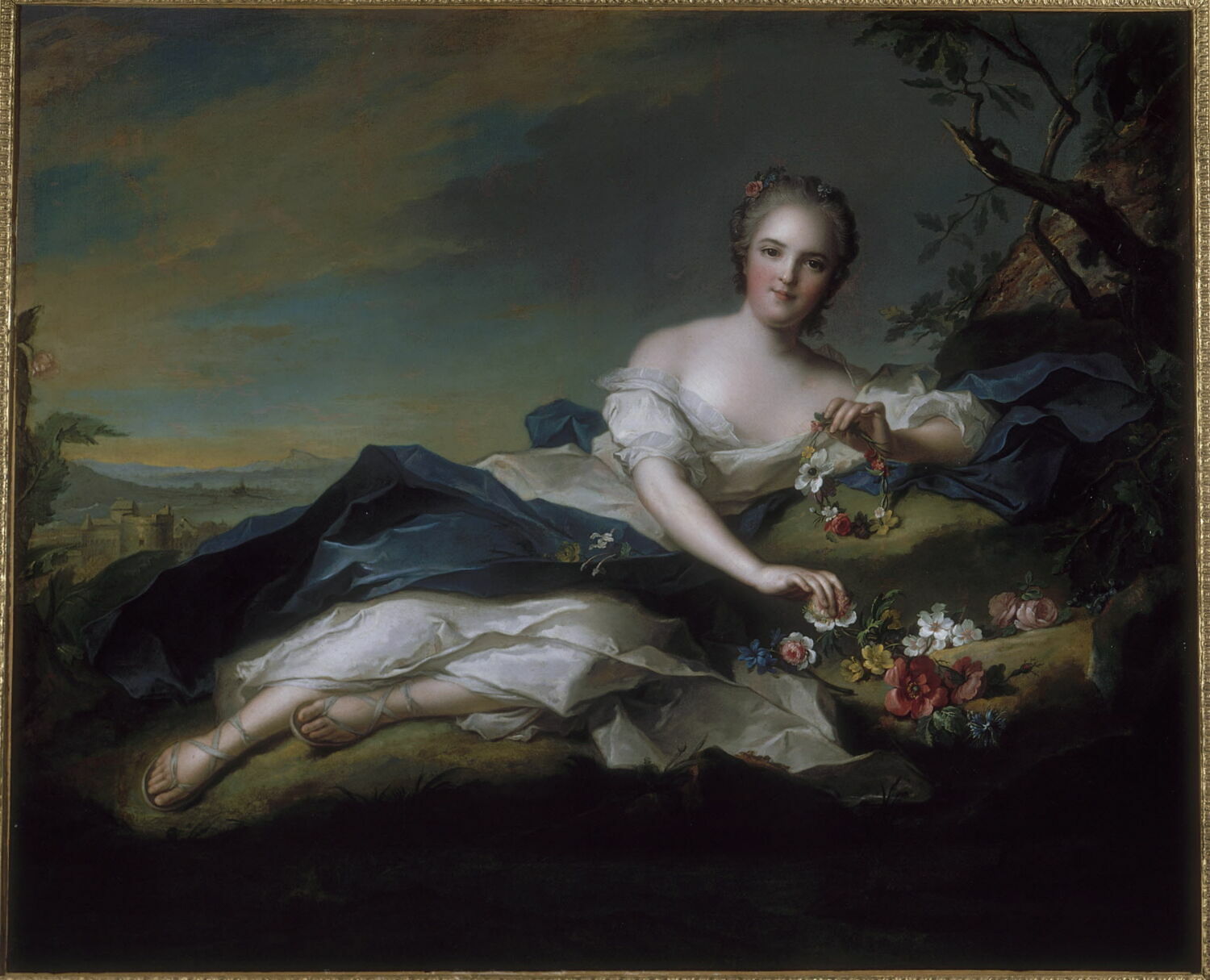 Portrait d'Henriette de France en Flore, Жан-Марк Натье, XVIII век (1742)