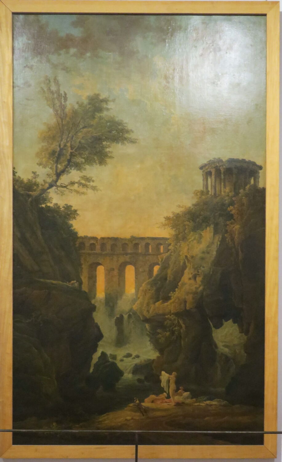 L'Été. Baigneuses dans un paysage avec aqueduc et temple rond, Robert, Hubert, XVIIIe siècle (1700 - 1800)
