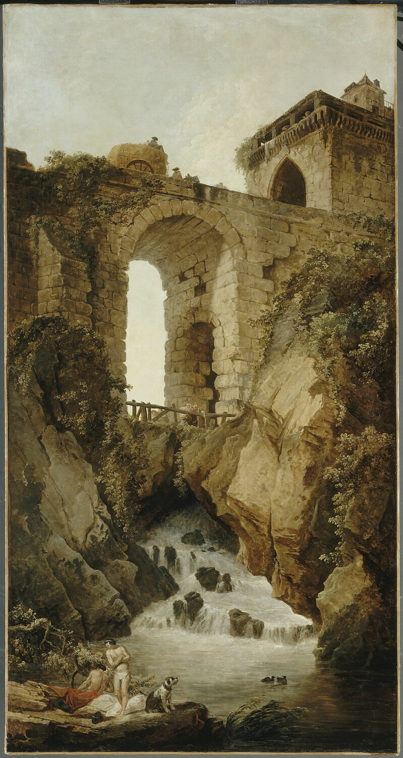 Le Grand Pont ou Le Torrent, Robert, Hubert, XVIIIe siècle (1700 - 1800)