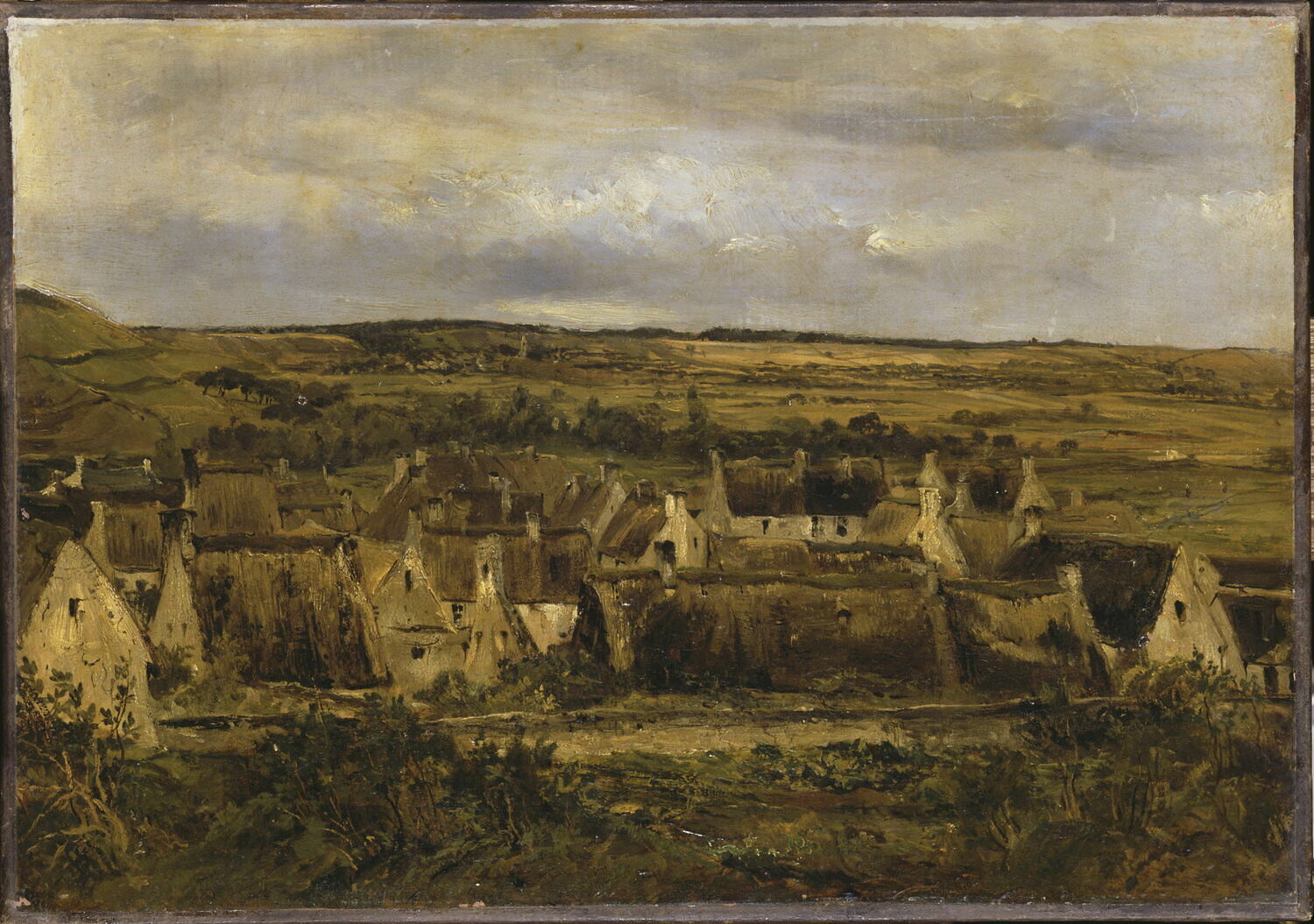 Dernières maisons de Port-en-Bessin (Calvados), Rousseau, Théodore, 2e quart du XIXe siècle (1831)