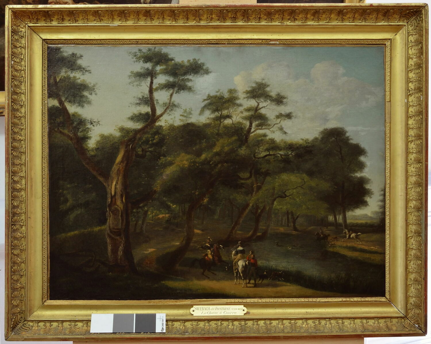 Chasse à courre dans un paysage, Swebach-Desfontaines, Jacques-François-Joseph, XVIIIe siècle (1700 - 1800)