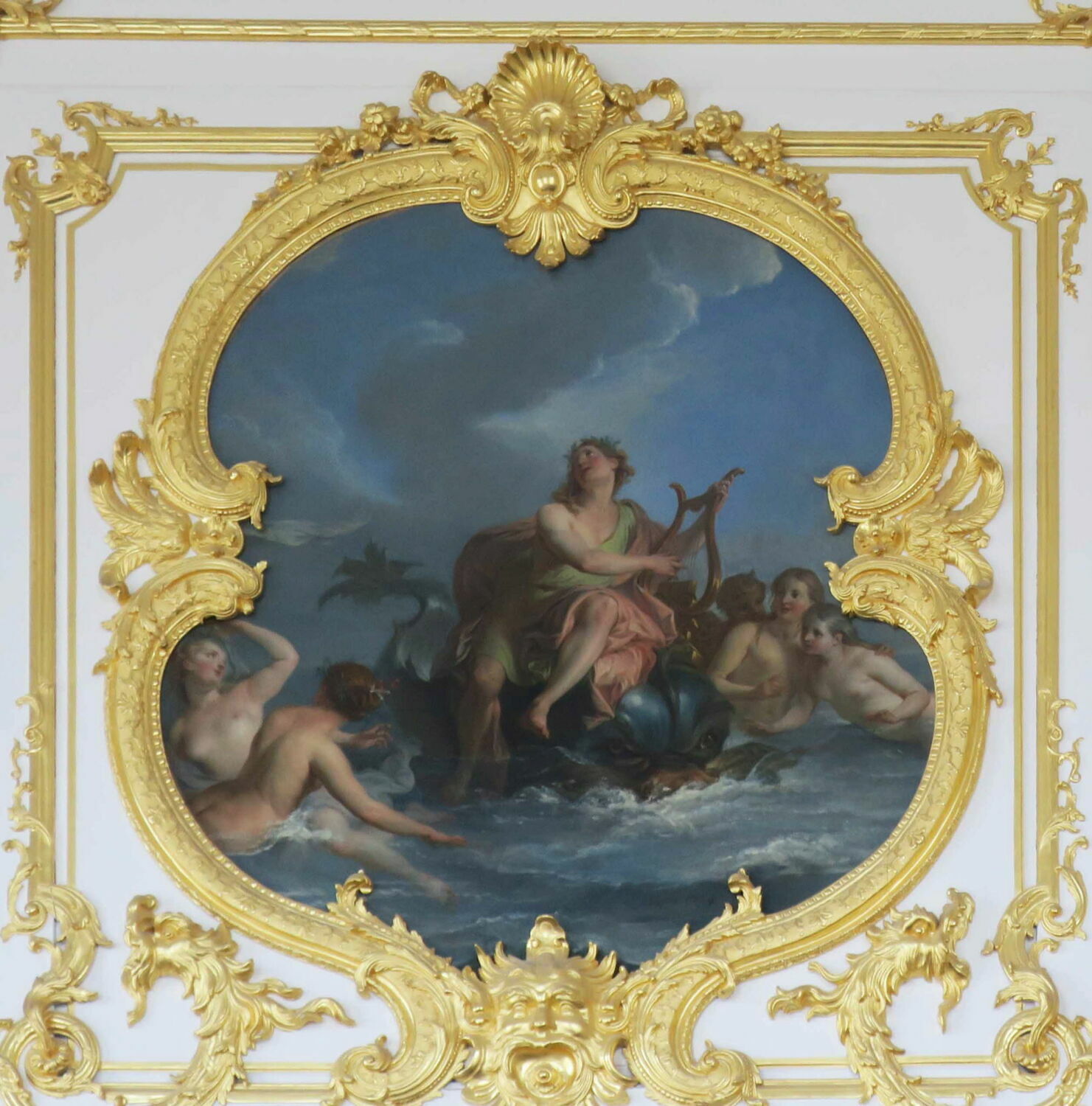 Arion, jouant de la lyre, porté sur un dauphin, Coypel, Noël Nicolas, 1e quart du XVIIIe siècle (1724)