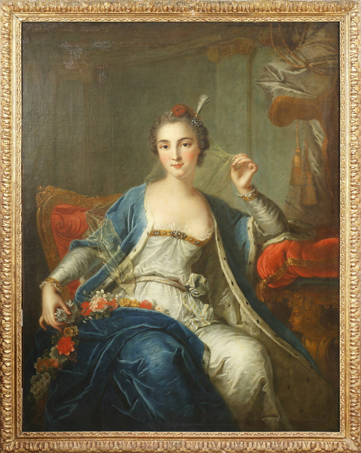 Portrait présumé de Melle Sallé, danseuse, Van Loo, Louis-Michel, 2e quart du XVIIIe siècle (1737)