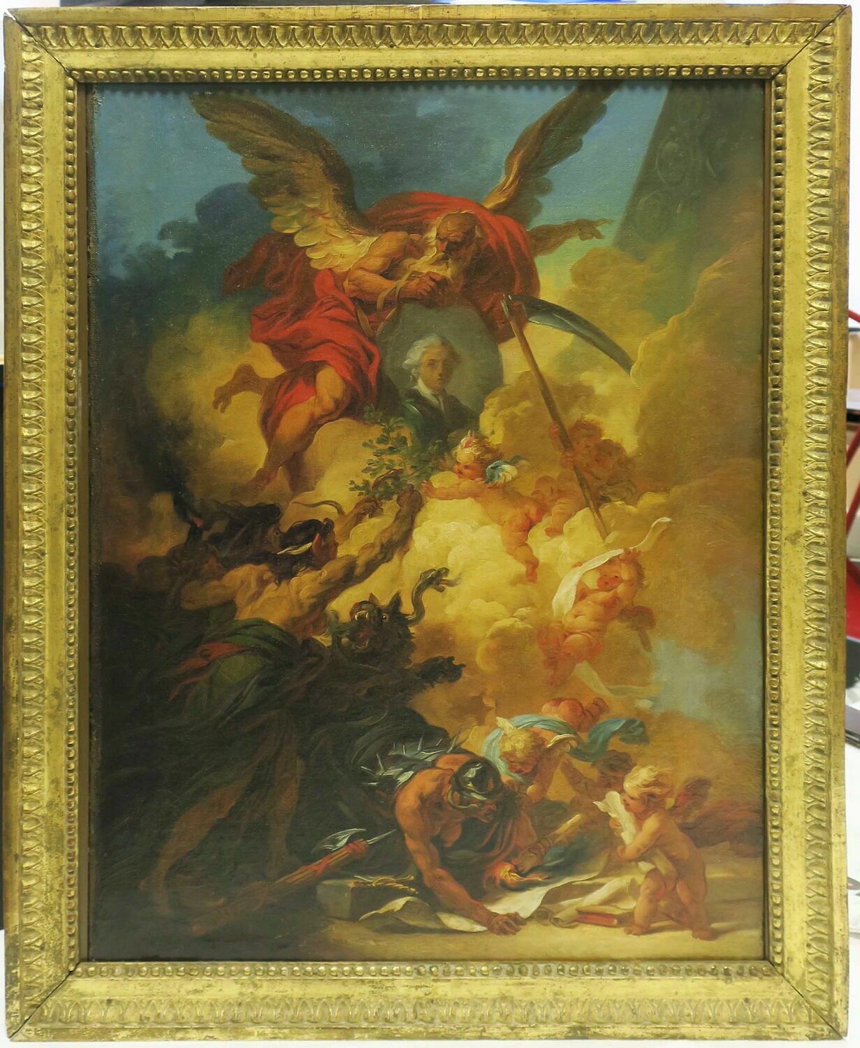 Allégorie en l'honneur de l'avocat et publiciste Linguet, Vincent, François-André, XVIIIe siècle (1700 - 1800)