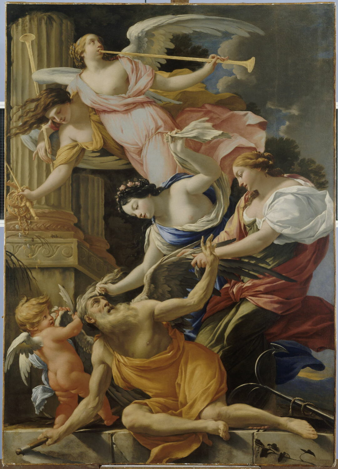 Le Temps vaincu par l'Amour, Vénus et l'Espérance, Vouet, Simon, XVIIe siècle (Vers 1640 - 1645) (1640 - 1645)