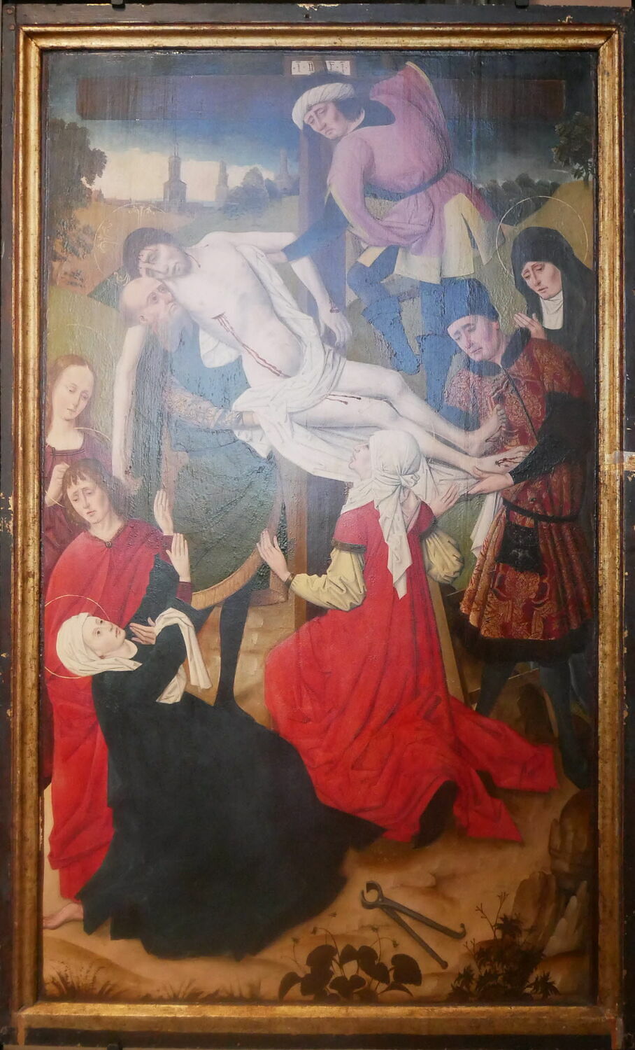 Déposition de croix. Au revers : L'Ange de l'Annonciation, grisaille, Maître de Monteoliveto, 2e moitié du XVe siècle (1450 - 1500)
