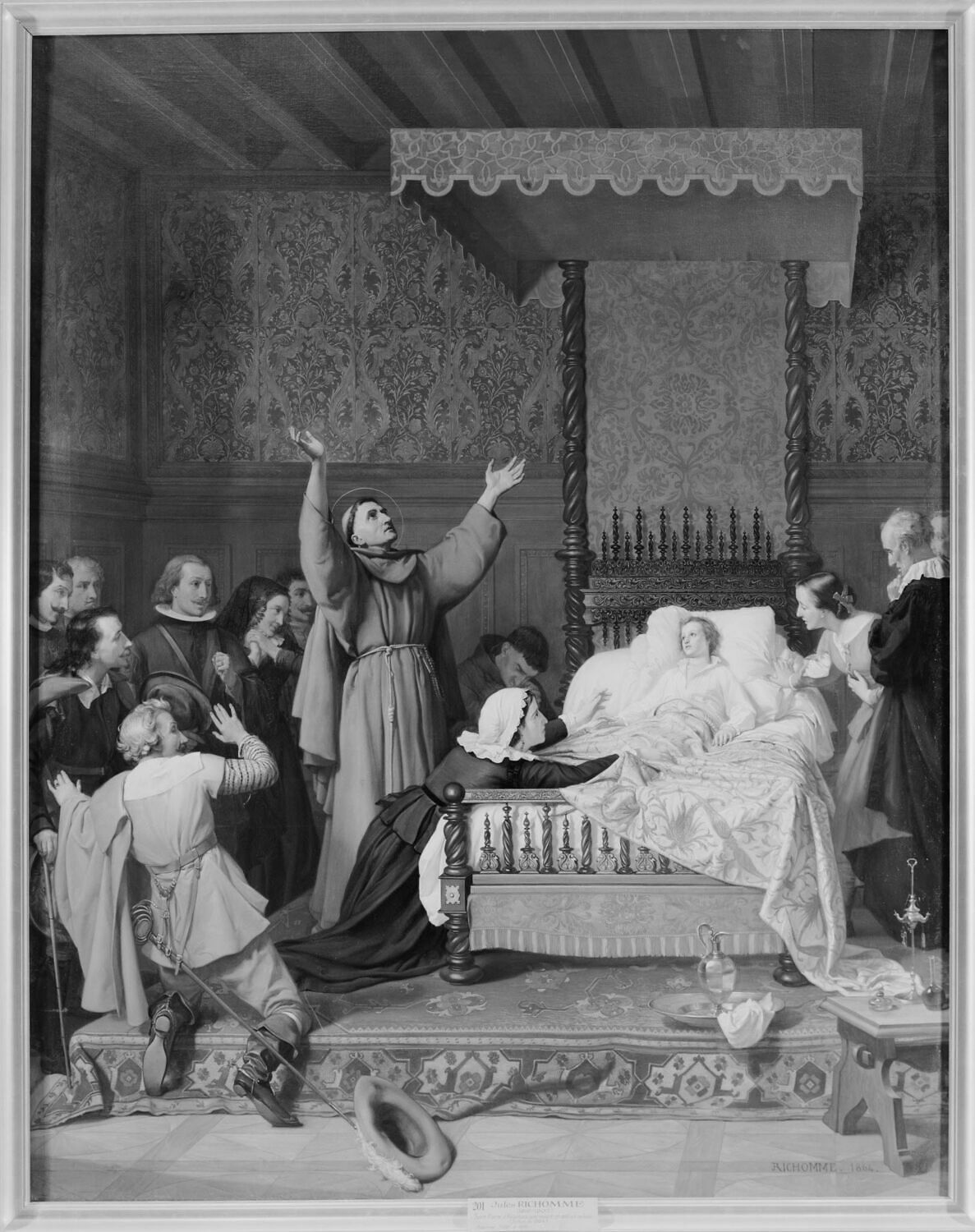 Saint Pierre d'Alcantara guérissant un enfant malade, Richomme, Jules, XIXe siècle (1800 - 1900)