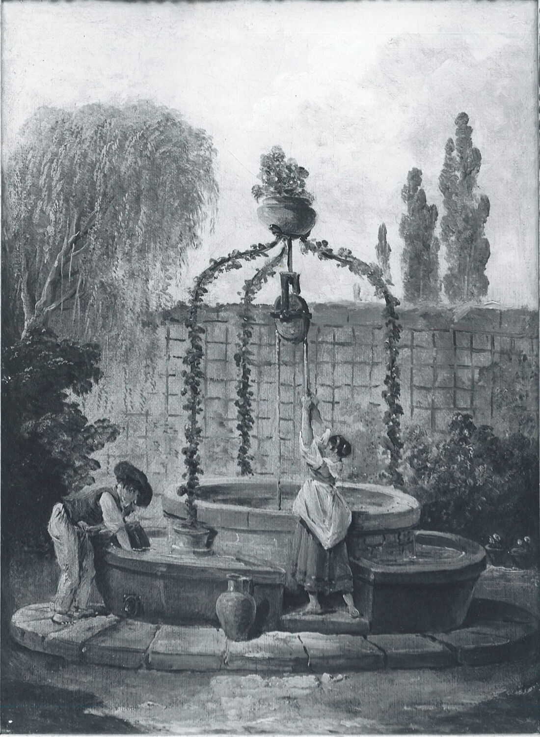 Scène autour d'un puits, Robert, Hubert, XVIIIe siècle (1700 - 1800)