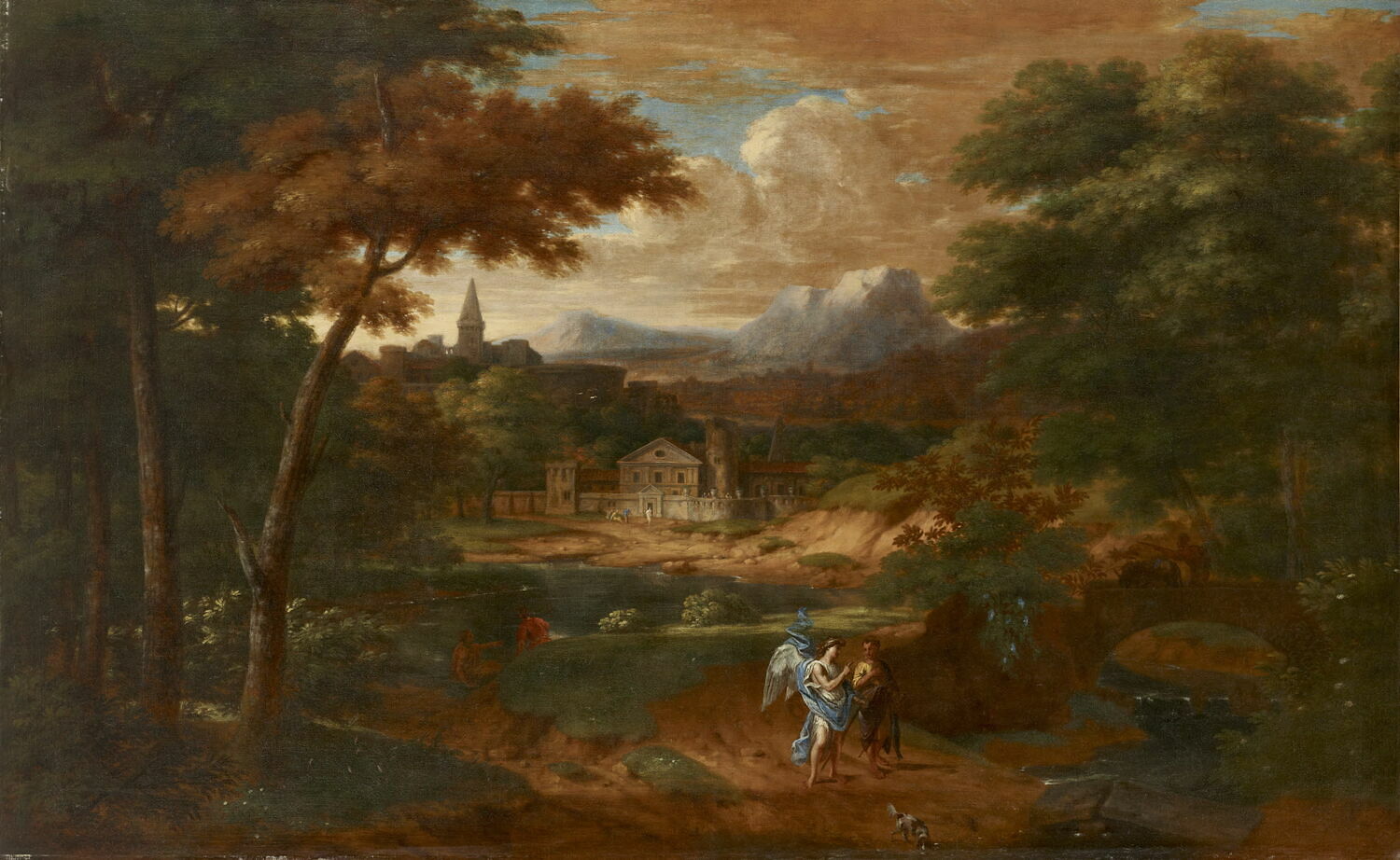 Paysage. Le Départ de Tobie, France, XVIIe siècle (1600 - 1700)