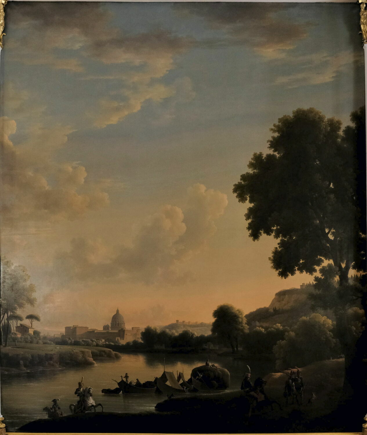 Vue de Rome, prise du Tibre, Bidauld, Jean Joseph Xavier, XIXe siècle (1807)
