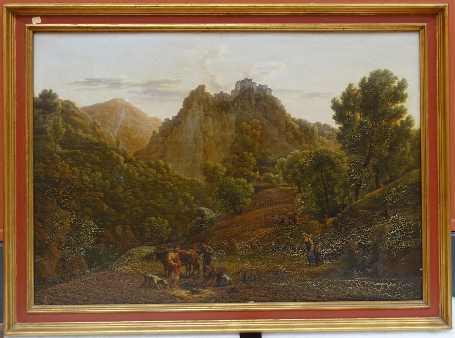 Le Laboureur de Virgile et la vue de Rocagiovine, dans la vallée de Digence, près la maison d'Horace, Bidauld, Jean Joseph Xavier, XIXe siècle (1837)