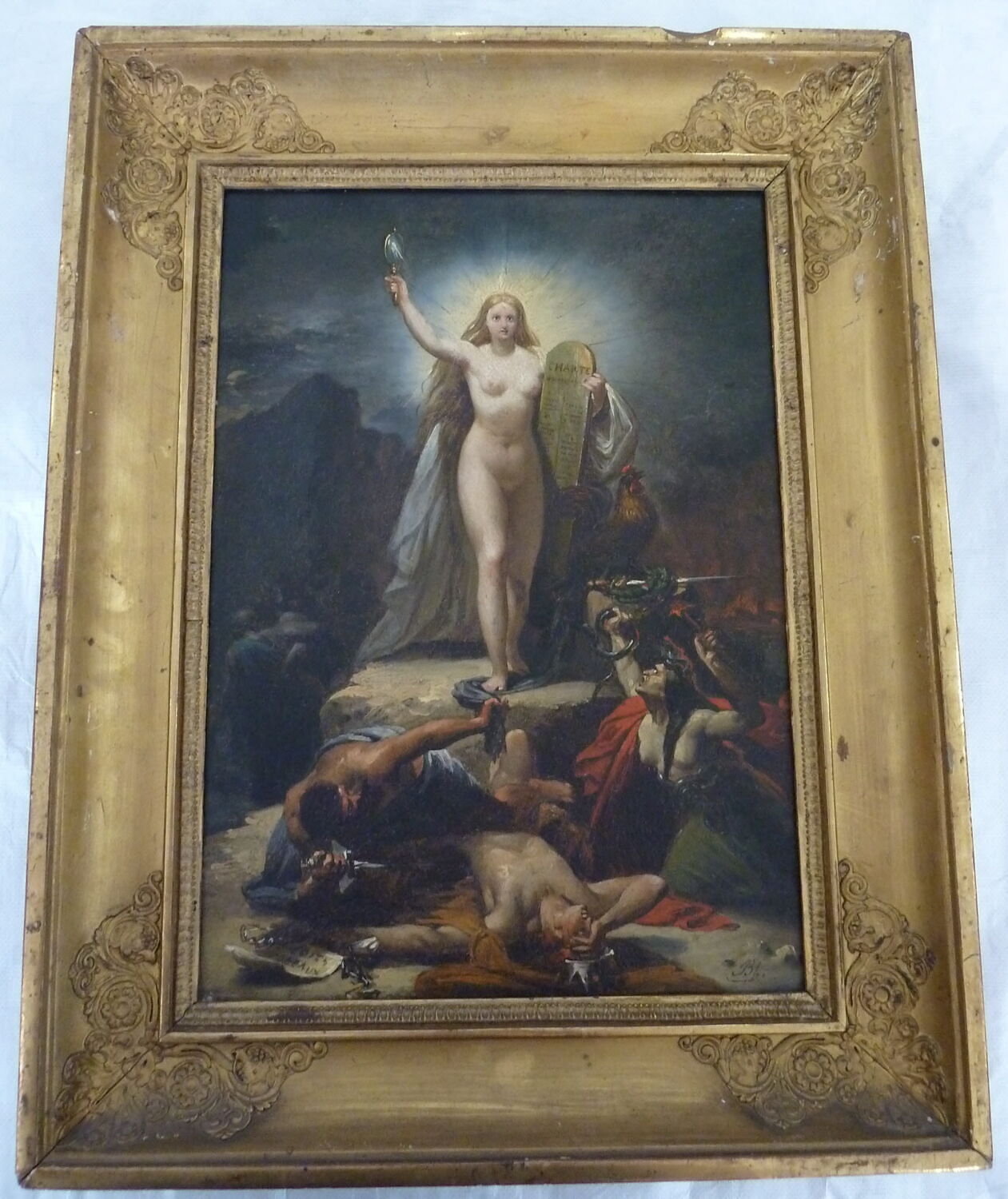 La Vérité présentant la charte de 1830, esquisse, Blondel, Merry-Joseph, XIXe siècle (1800 - 1900)