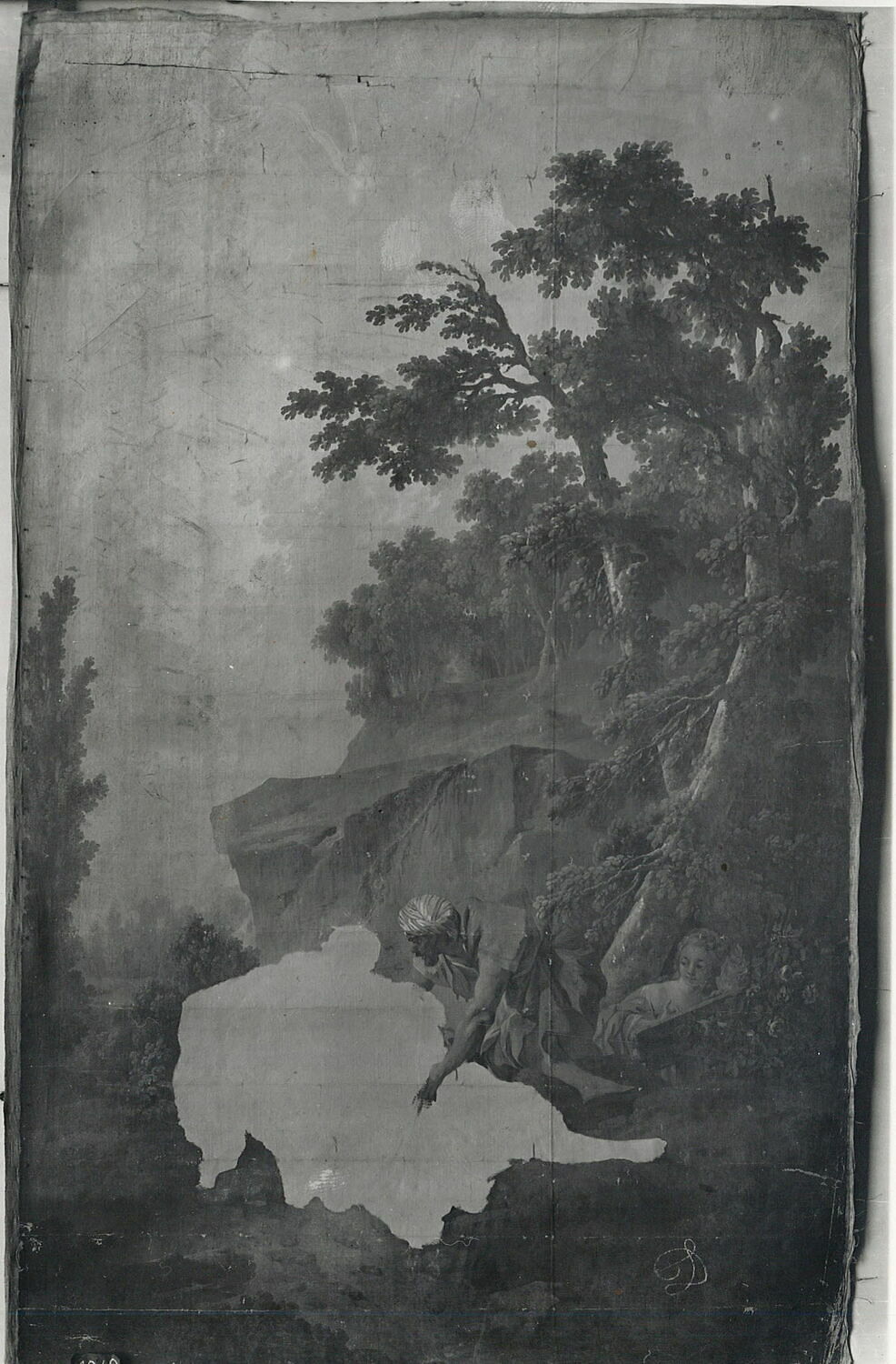 Le Berger Amynthe tombé du rocher, Boucher, François, XVIIIe siècle (1700 - 1800)