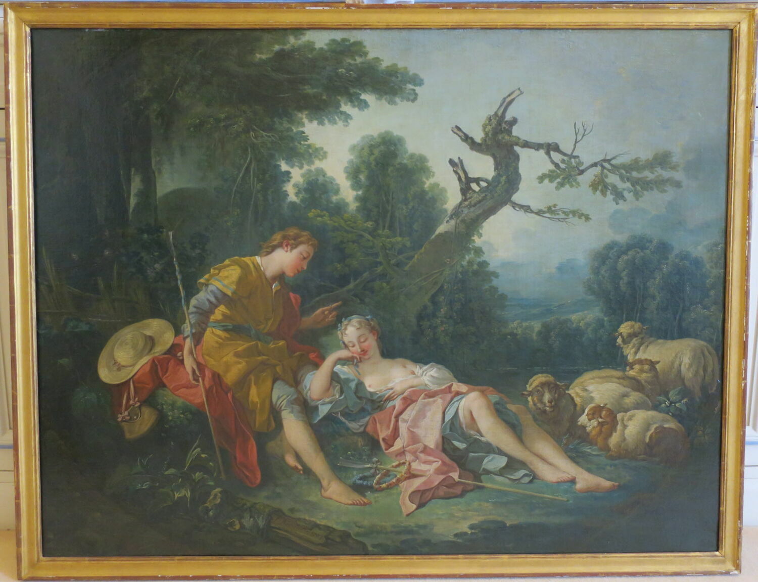 Sujet pastoral. La Bergère endormie, Франсуа Буше, вторая четверть XVIII века (1743)