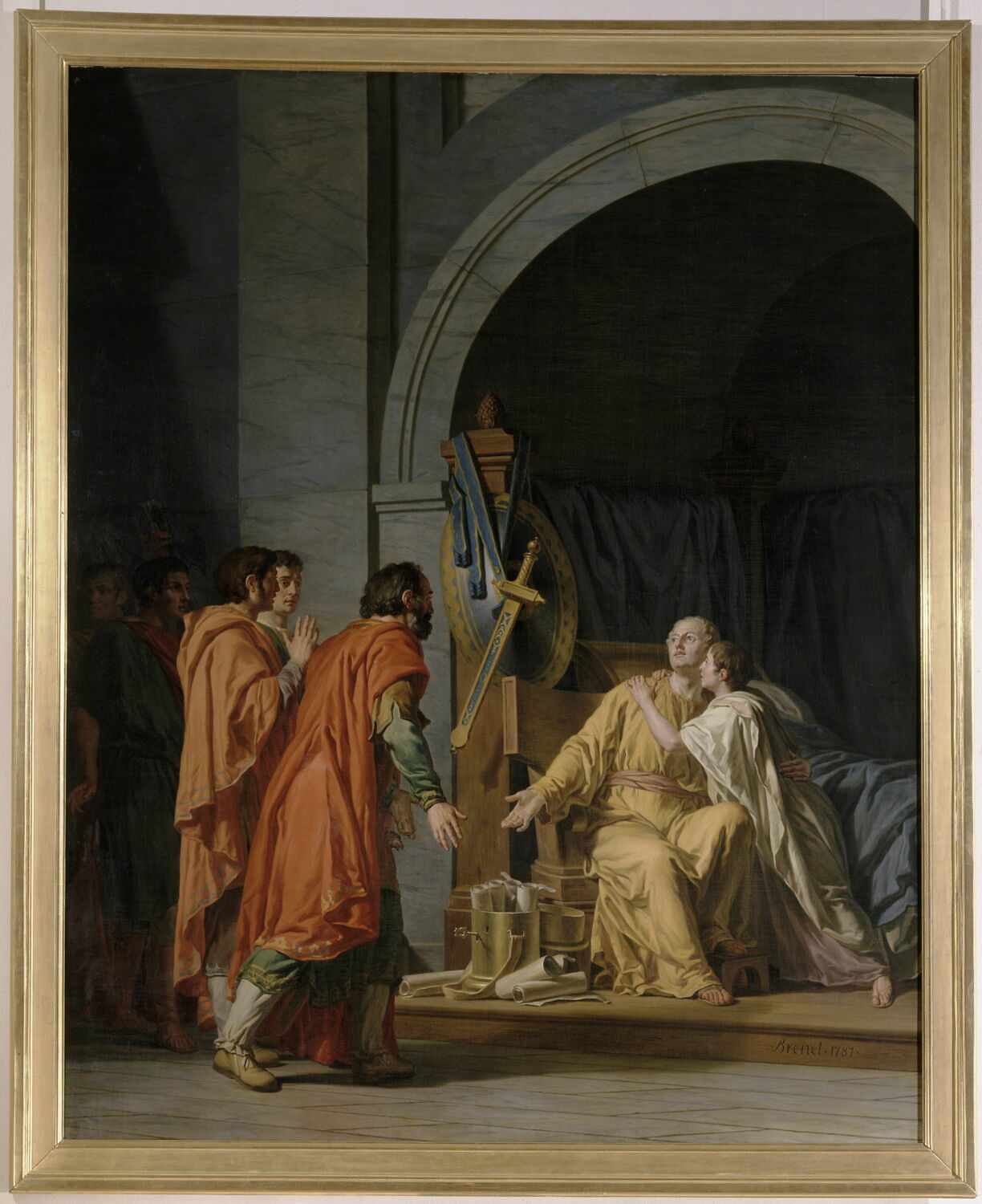 Le Jeune fils Scipion rendu à son père par Antiochus, Brenet, Nicolas Guy, XVIIIe siècle (1787)