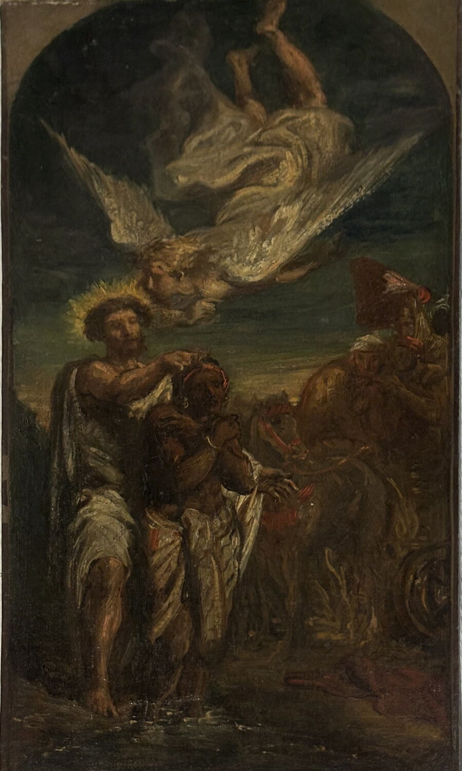 Saint Philippe baptisant l'eunuque de la reine d'Éthiopie, Chassériau, Théodore, XIXe siècle (1800 - 1900)