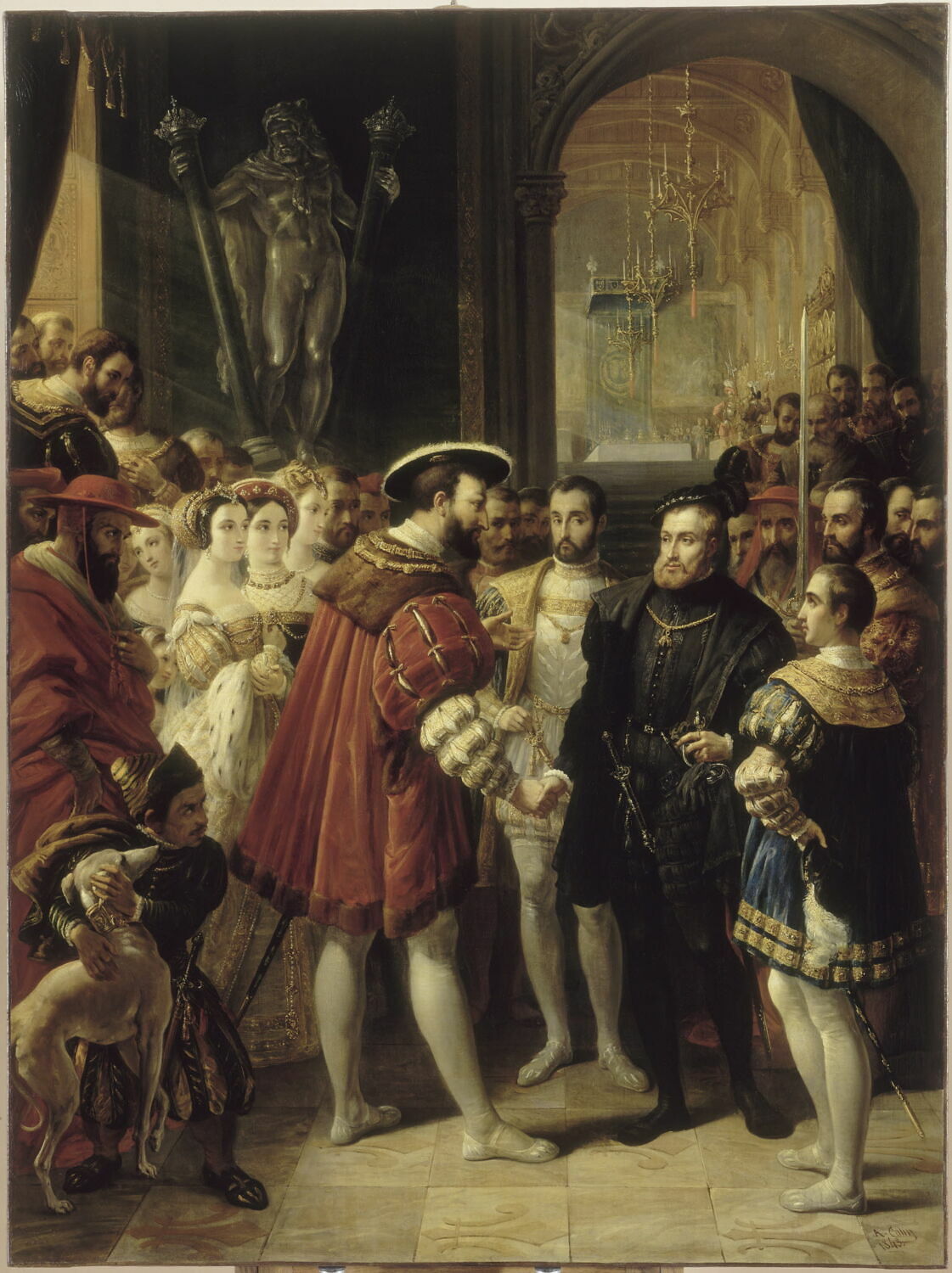 Charles Quint reçu au Louvre par François 1er Louvre Collections