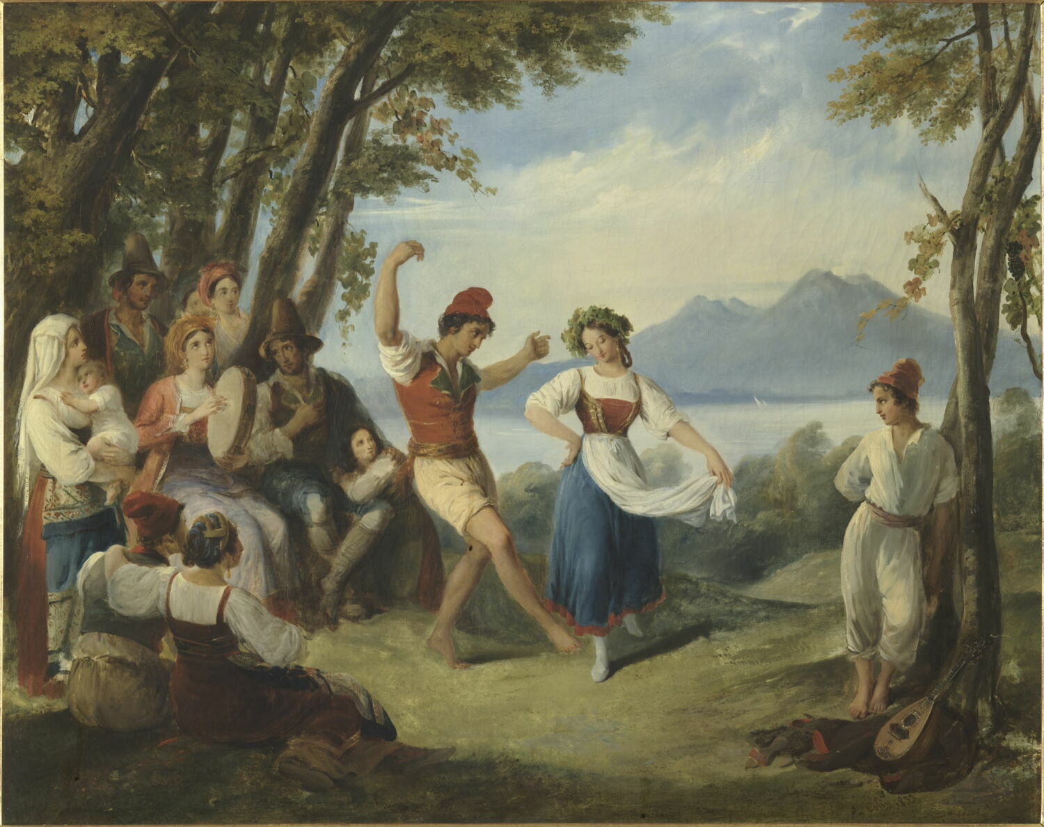Une Danse d'Ischia, golfe de Naples, Colin, Alexandre, XIXe siècle (1833)