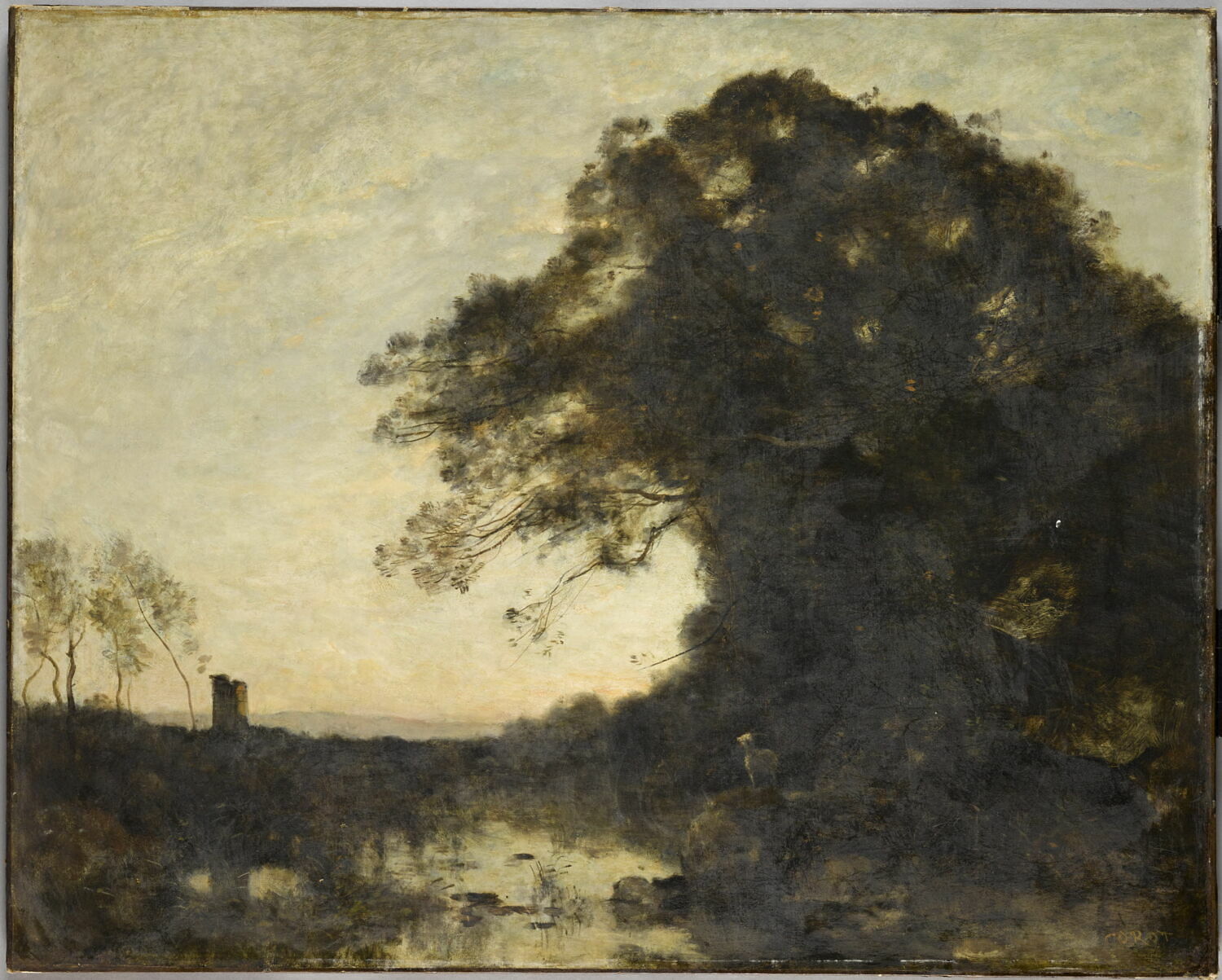 Le Soir, Corot, Jean-Baptiste Camille, XIXe siècle (1800 - 1900)