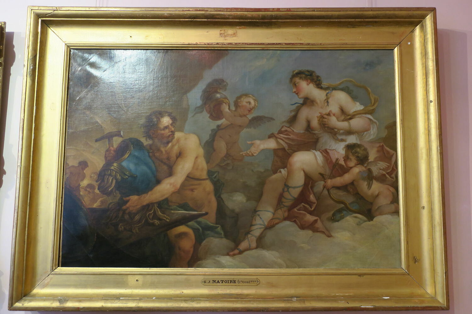 Vénus demandant à Vulcain des armes pour Énée, Natoire, Charles-Joseph, 2e quart du XVIIIe siècle (1741)