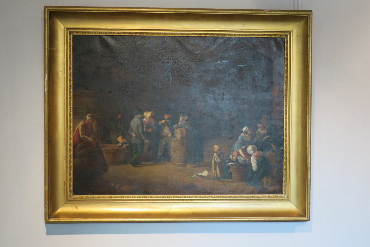 Scène mâconnaise pendant les vendanges. Intérieur., Olagnon, Pierre Victor, XIXe siècle (1822)