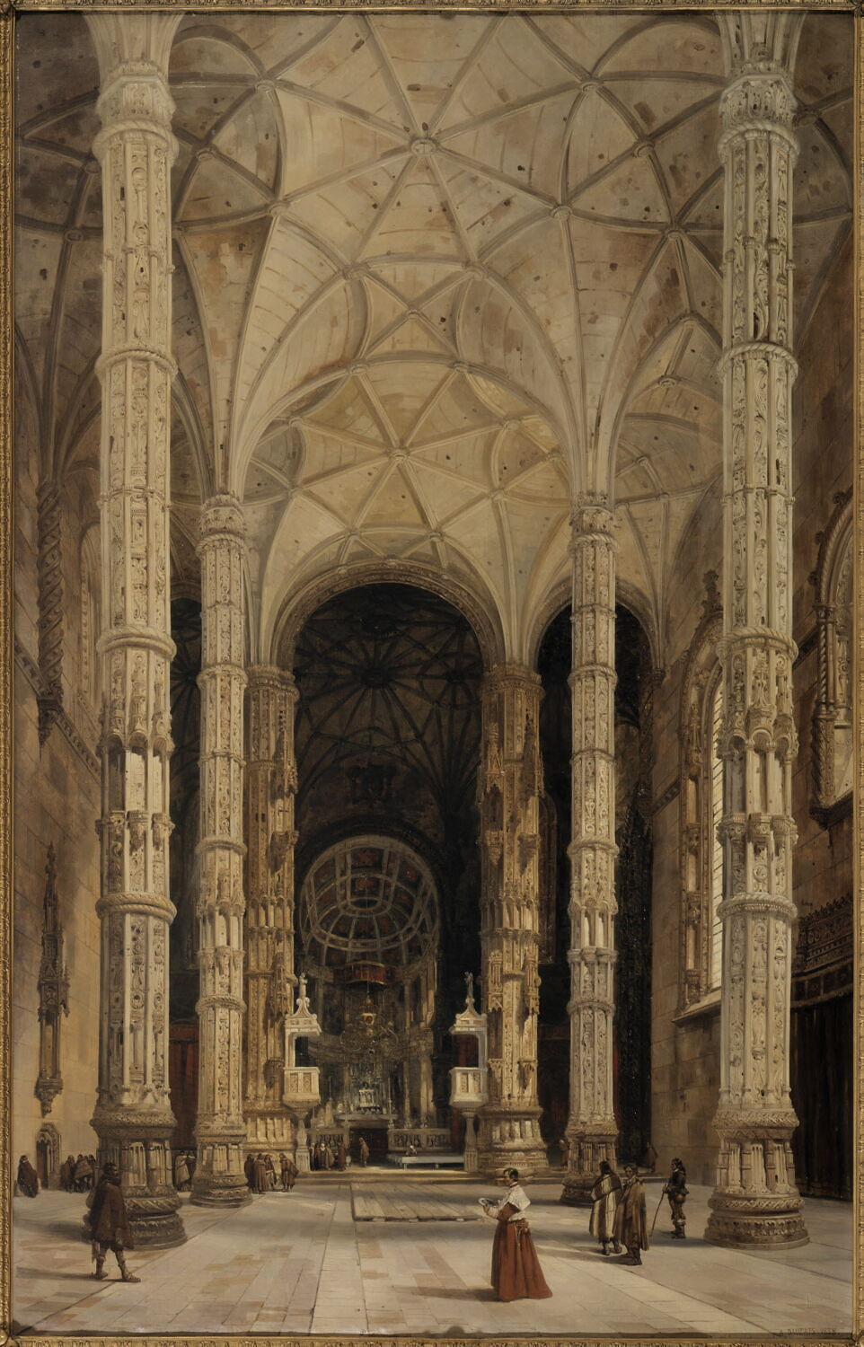 Intérieur de l'église de Bélem à Lisbonne, Dauzats, Adrien, XIXe siècle (1800 - 1900)