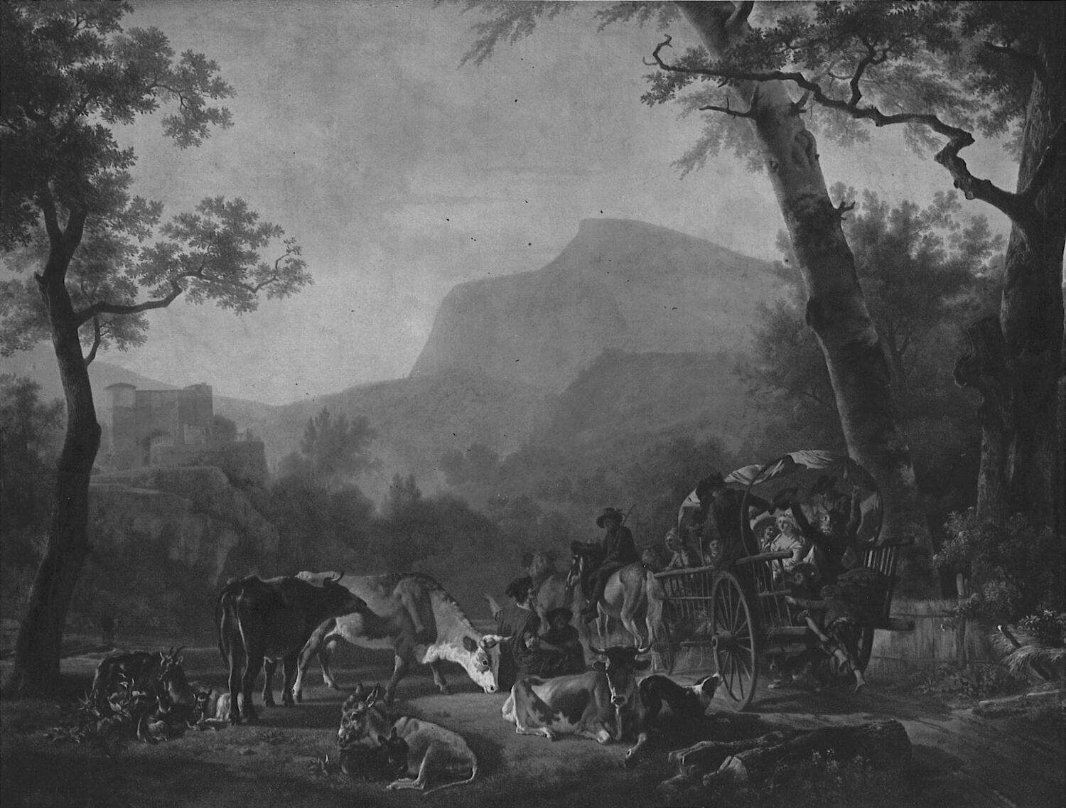 Le départ pour une noce de village, dit aussi Noce comtoise, De Marne, Jean-Louis, Fin du XVIIIe siècle - début du XIXè siècle (Vers 1800) (vers 1800)