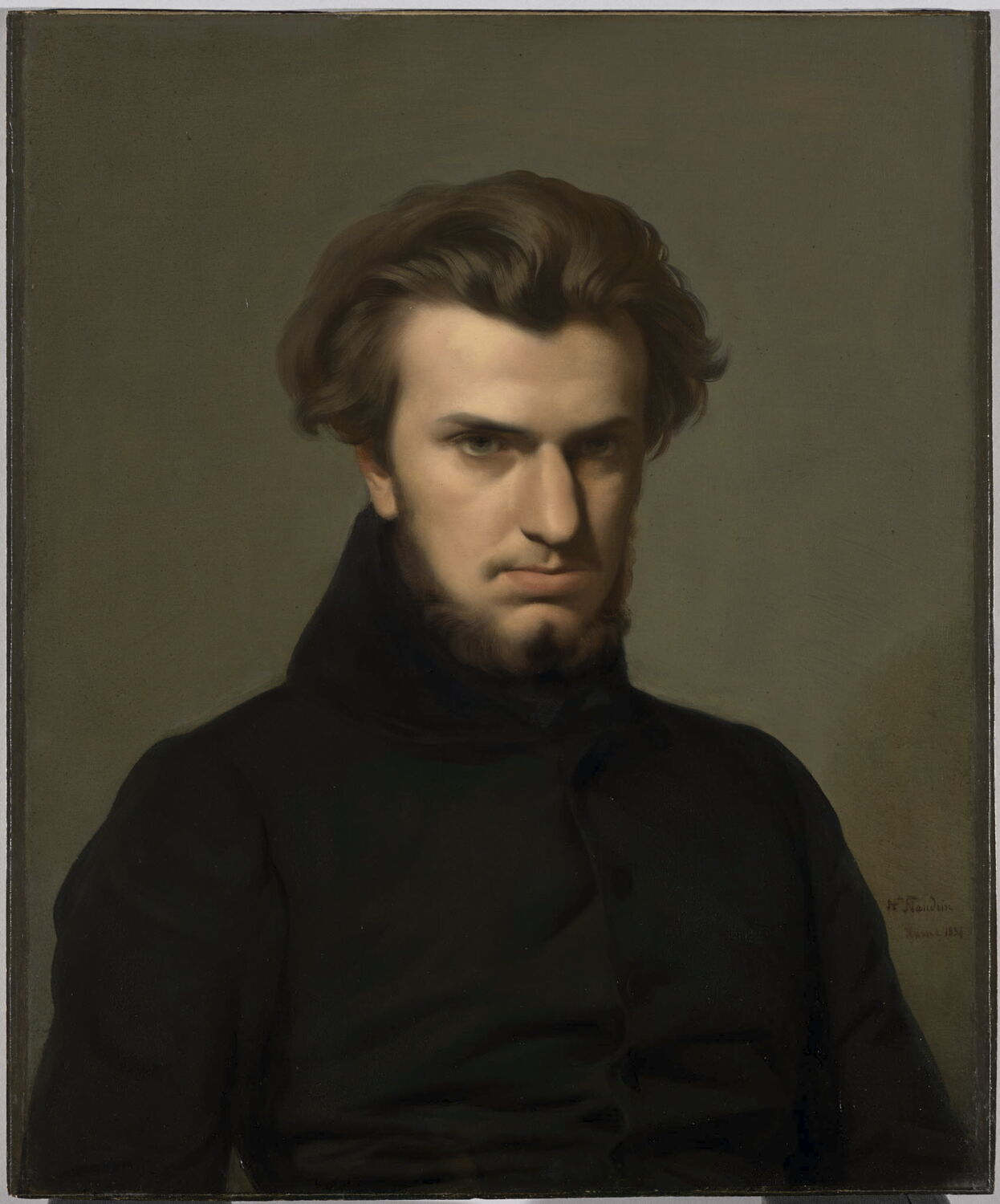 Portrait d'Ambroise Thomas (1811-1896), compositeur de musique, Flandrin, Hippolyte, 2e quart du XIXe siècle (1834)