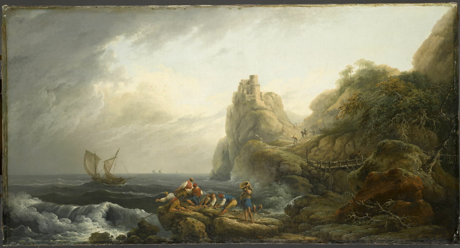 Marine. La Pêche, Chatelet, Claude Louis, 4e quart du XVIIIe siècle (1781)