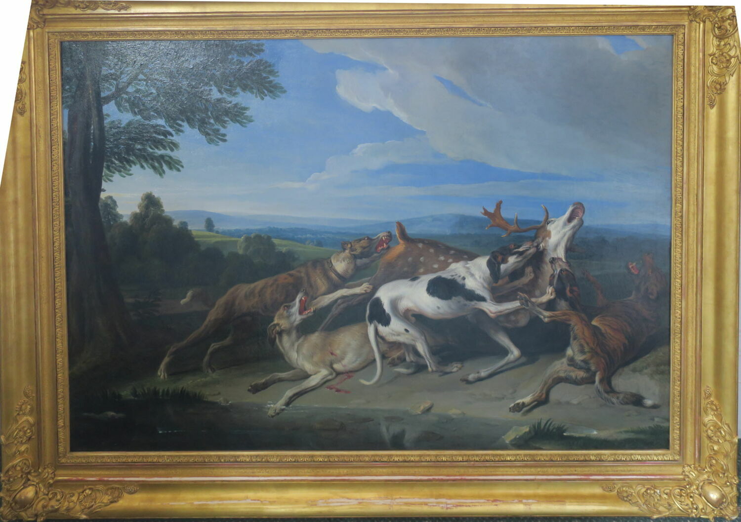 Hallali de daim, Desportes, Alexandre-François, Début du XVIIIe siècle (vers 1700 - 1701)