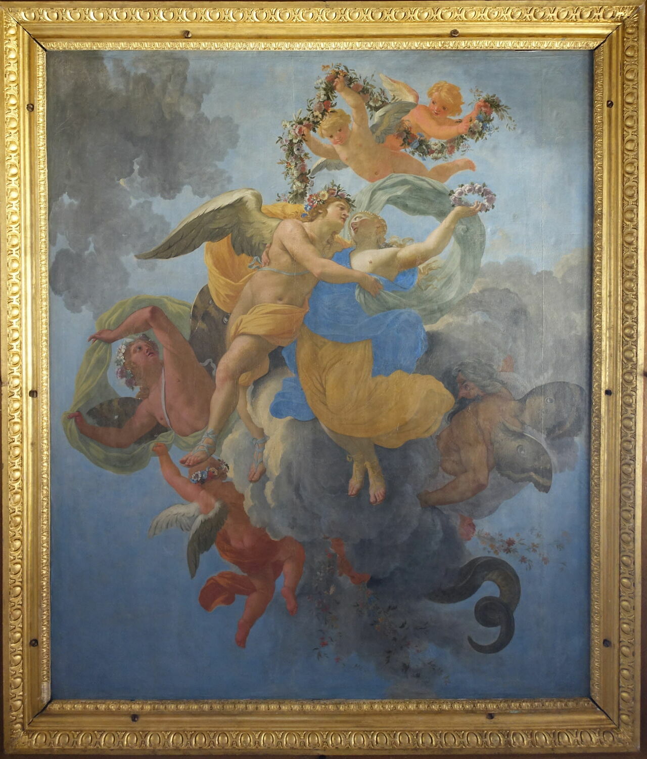 Flore et Zéphire. Plafond, Dorigny, Michel, XVIIe siècle (1600 - 1700)