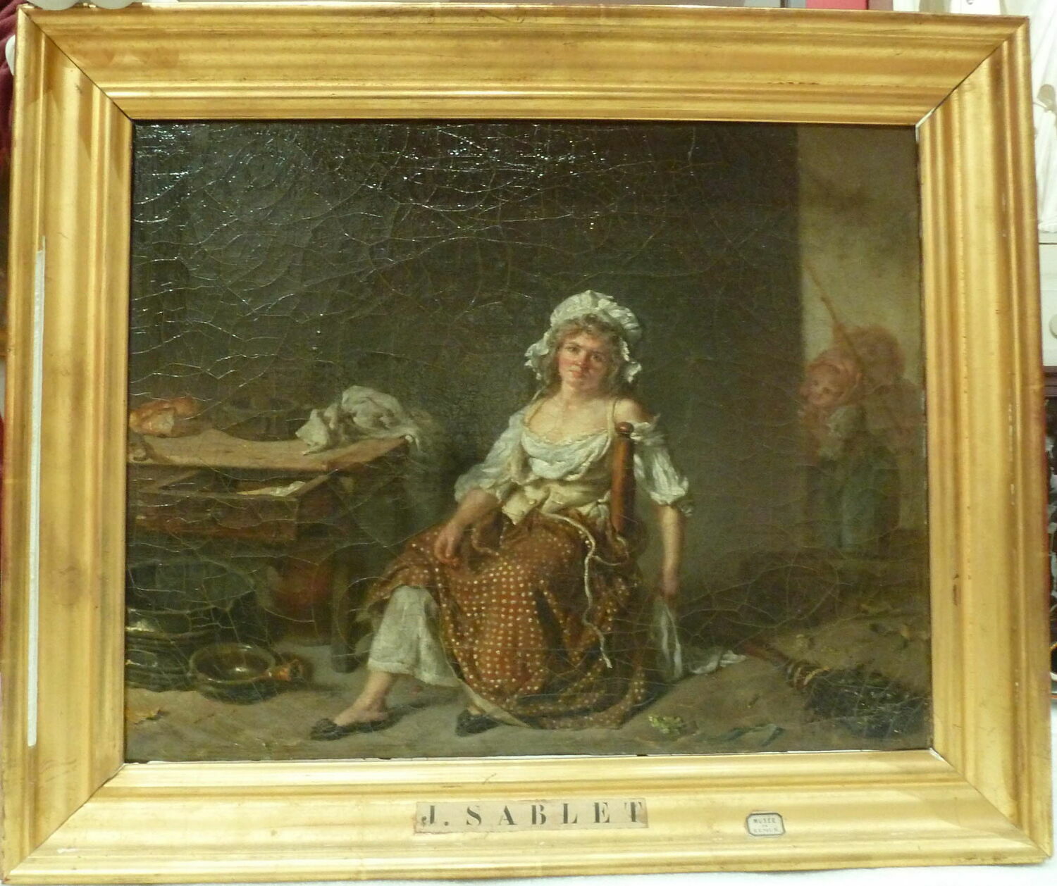 Femme assise dans une cuisine, Drölling, Martin, XIXe siècle (1800 - 1900)