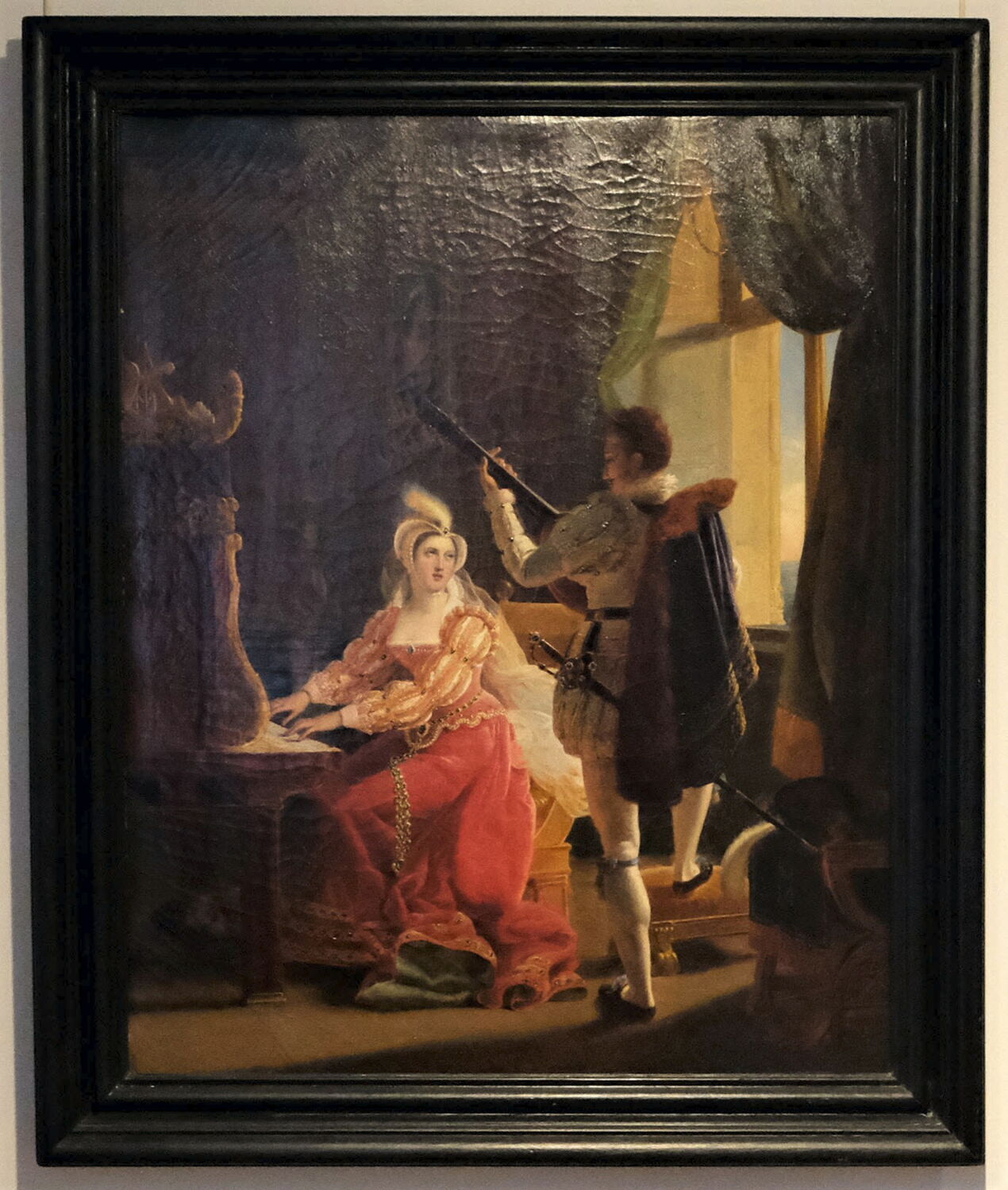 La Musique. Marie Stuart faisant de la musique avec David Rizzio, Ducis, Louis, XIXe siècle (1800 - 1900)