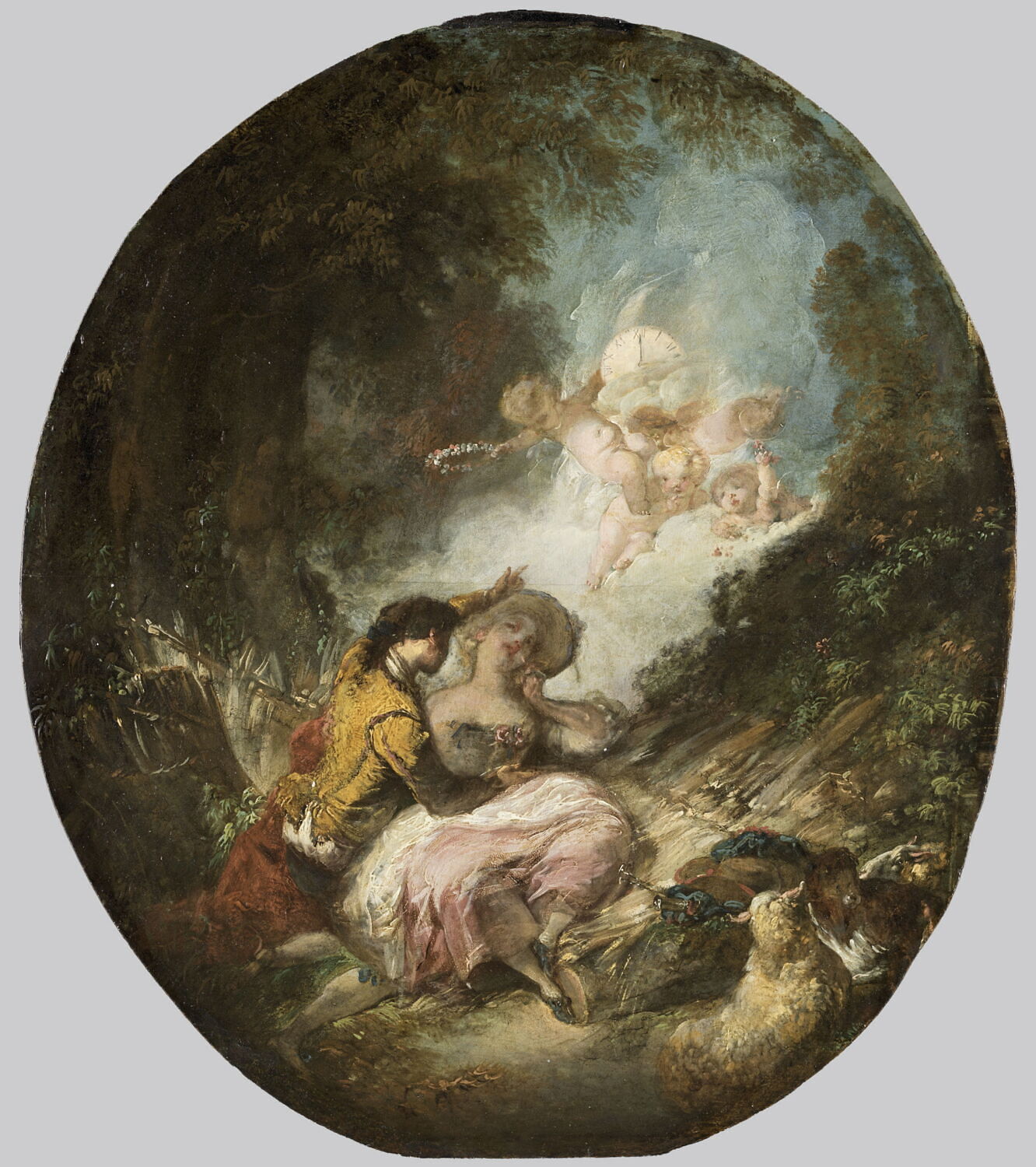 L'Heure du berger, Wattier, Émile, Milieu du XIXe siècle (1830 - 1868)