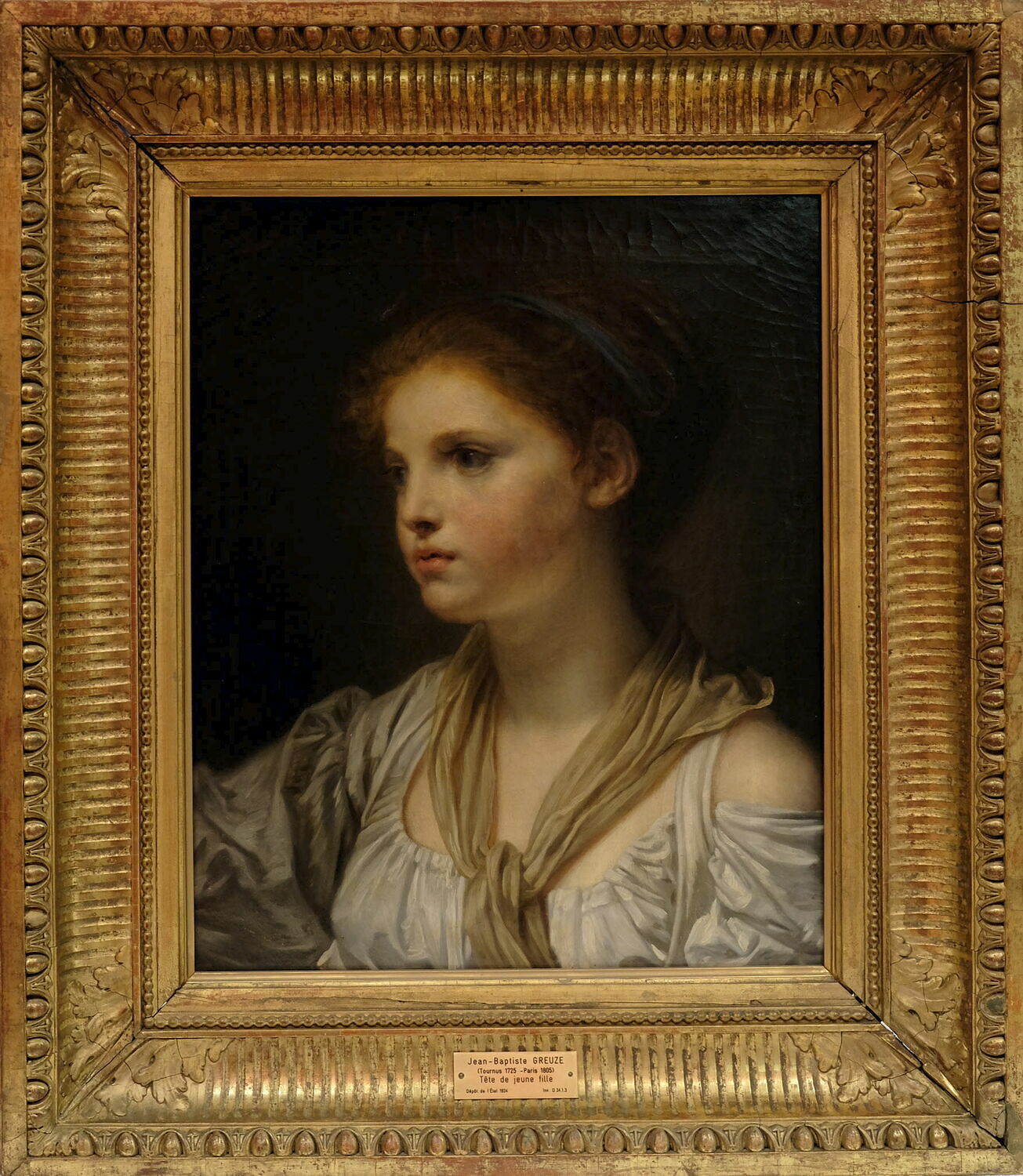Jeune fille ; étude, Greuze, Jean-Baptiste, XVIIIe siècle (1700 - 1800)