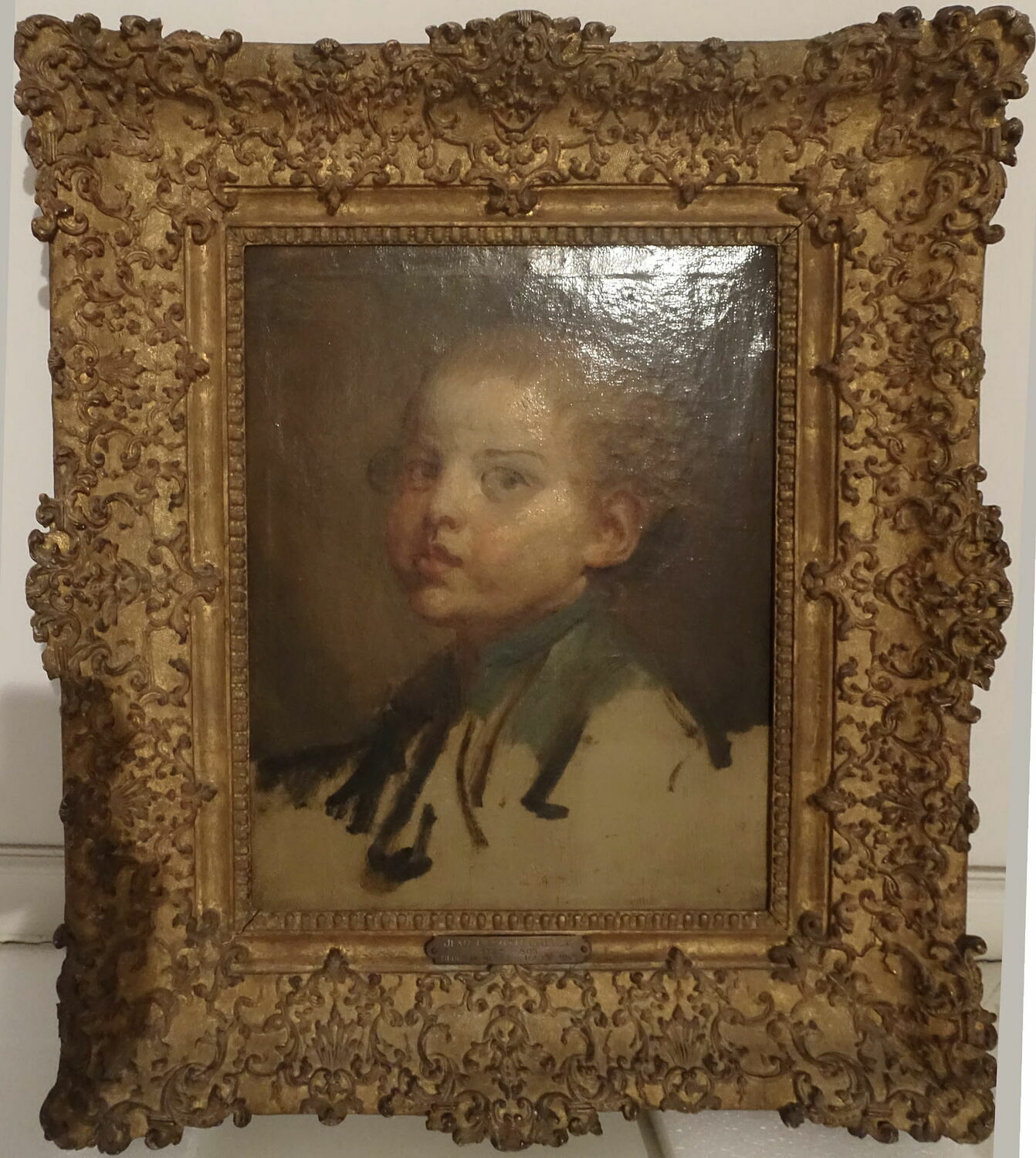 Tête de jeune garçon (Pierre-Alexandre Wille ?) ; étude, Greuze, Jean-Baptiste, Milieu du XVIIIe siècle (vers 1755)
