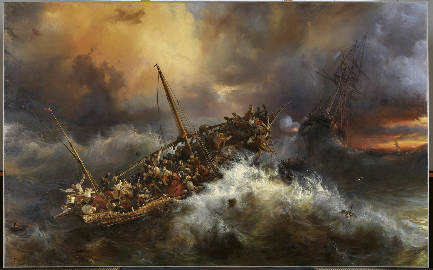 Coup de vent du 7 janvier 1831 dans la rade d'Alger, Gudin, Théodore, XIXe siècle (1800 - 1900)