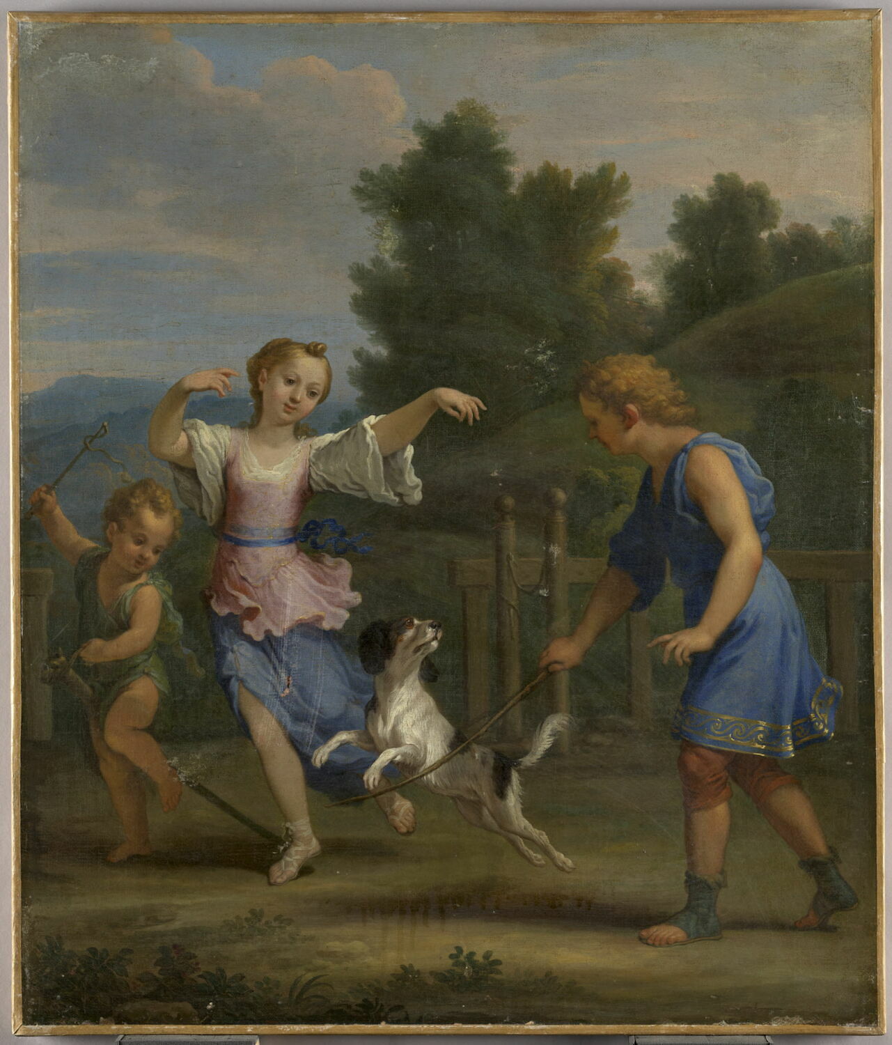 Jeux d'enfants : le saut du chien, Hallé, Claude-Guy, Début du XVIIIe siècle (1702)