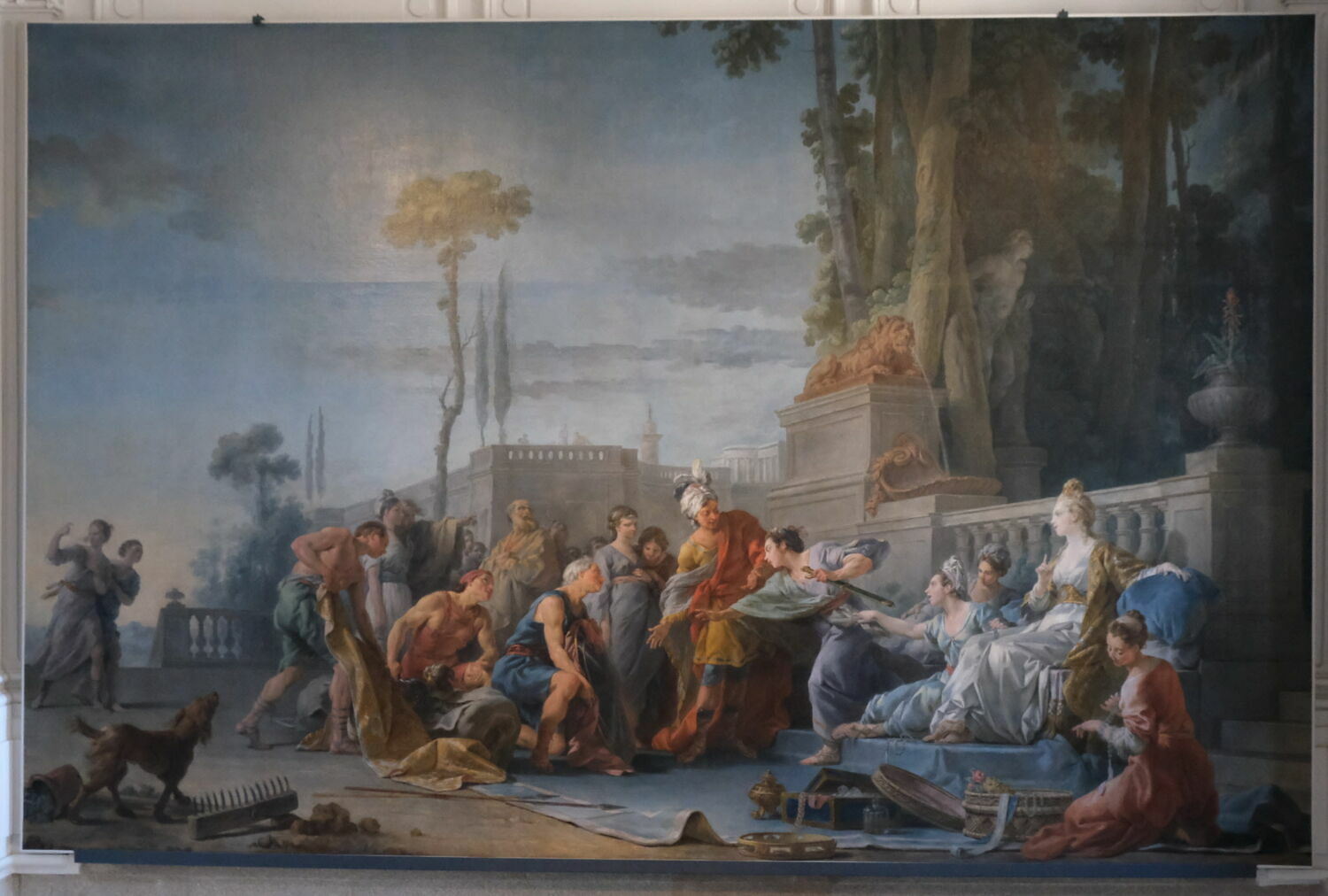 Achille reconnu à la cour de Lycomède, Hallé, Noël, XVIIIe siècle (1769)