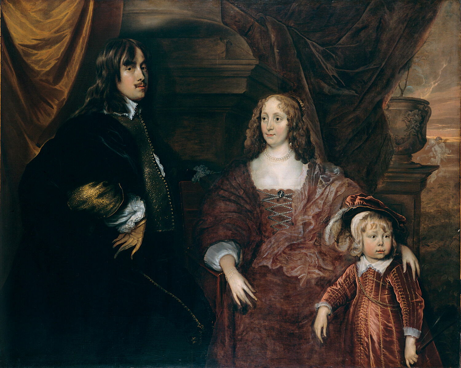 Le Peintre Ceulen et sa famille, Hanneman, Adriaen, XVIIe siècle (vers 1660)