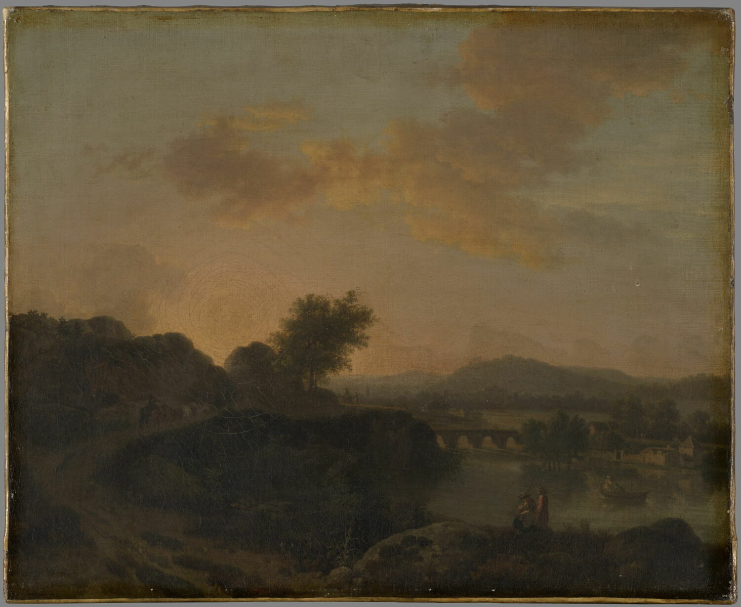Paysage, effet du matin, Lantara, Simon Mathurin, 3e quart du XVIIIe siècle (1761)